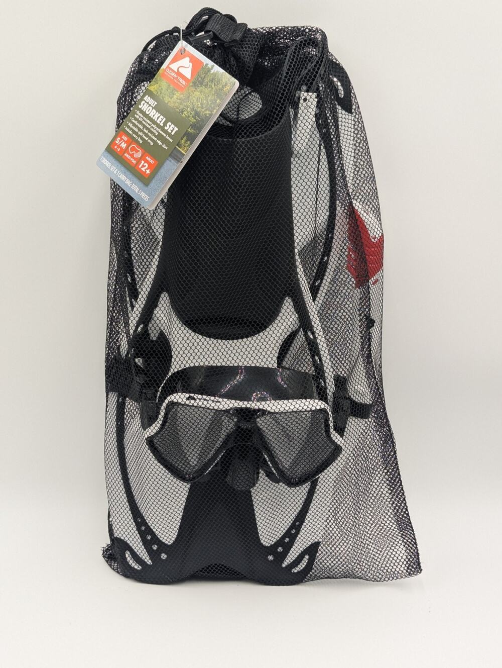 Ozark Trail Adult Size Small/Medium 3 Piece Snorkel Set White with Carry Bag NEW